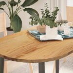 vidaXL Blat de masă maro deschis 120x60x2 cm lemn masiv de stejar oval vidaXL Blat de masă maro deschis 120x60x2 cm lemn masiv de stejar oval
