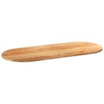 vidaXL Blat de masă maro deschis 140x60x2 cm lemn masiv de stejar oval
