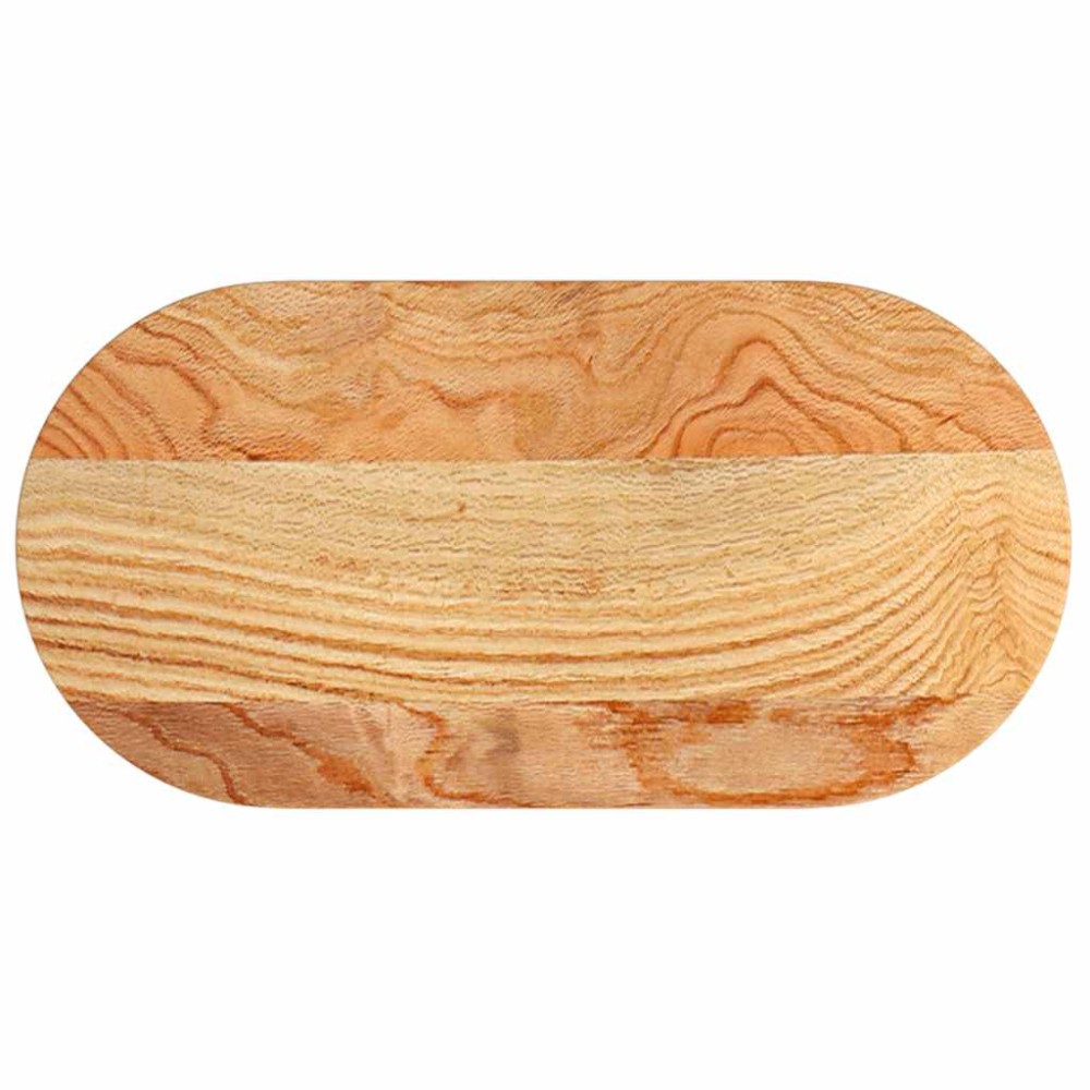 vidaXL Blat de masă maro deschis 80x40x4 cm lemn masiv de stejar oval