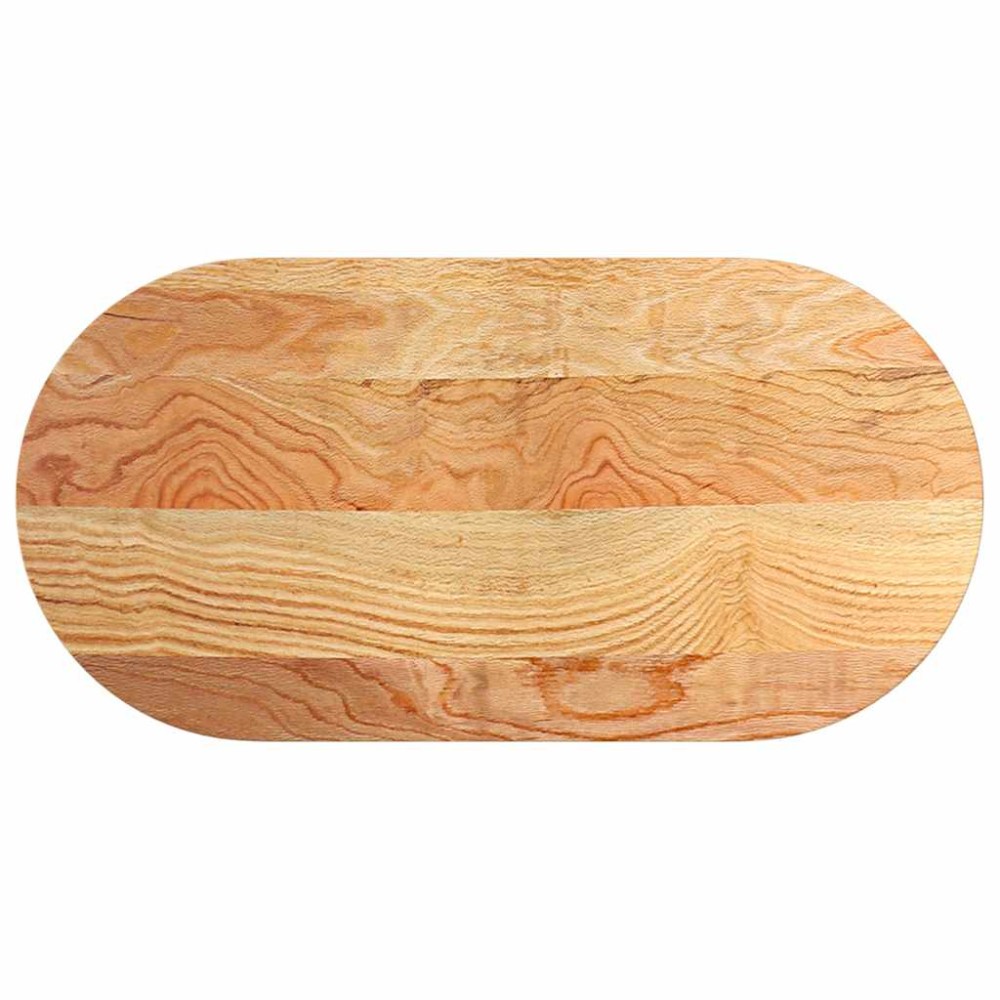 vidaXL Blat de masă maro deschis 100x50x4 cm lemn masiv de stejar oval