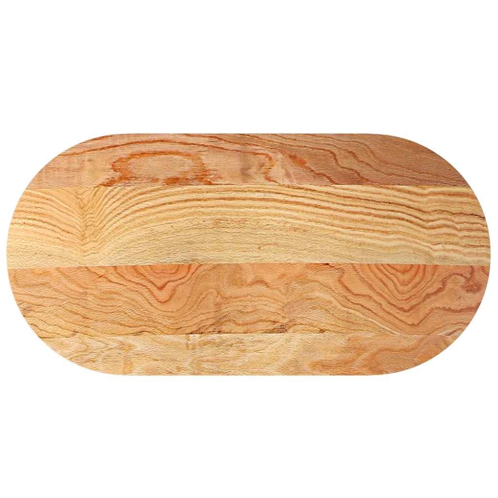 vidaXL Blat de masă maro deschis 120x60x4 cm lemn masiv de stejar oval