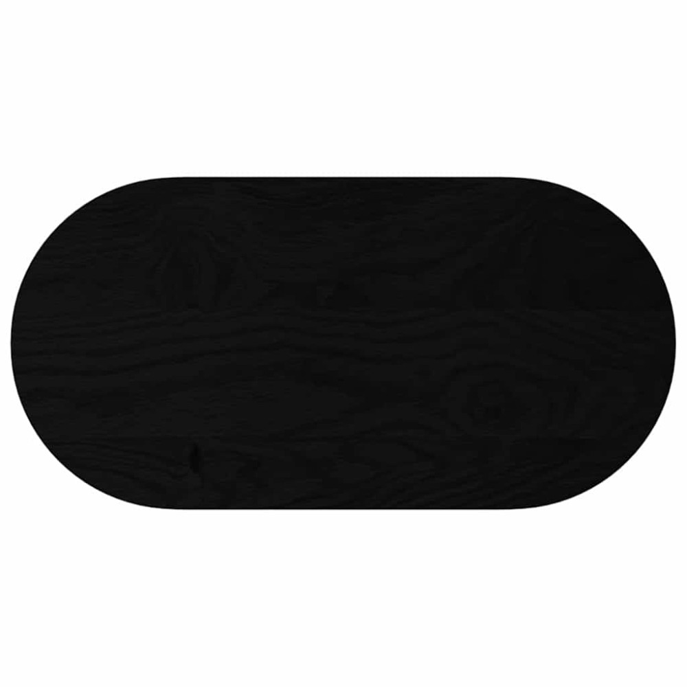 vidaXL Blat de masă maro închis 80x40x2 cm lemn masiv de stejar oval