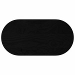 vidaXL Blat de masă maro închis 80x40x2 cm lemn masiv de stejar oval
