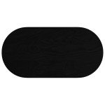 vidaXL Blat de masă maro închis 100x50x2 cm lemn masiv de stejar oval