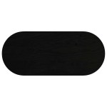 vidaXL Blat de masă maro închis 140x60x2 cm lemn masiv de stejar oval