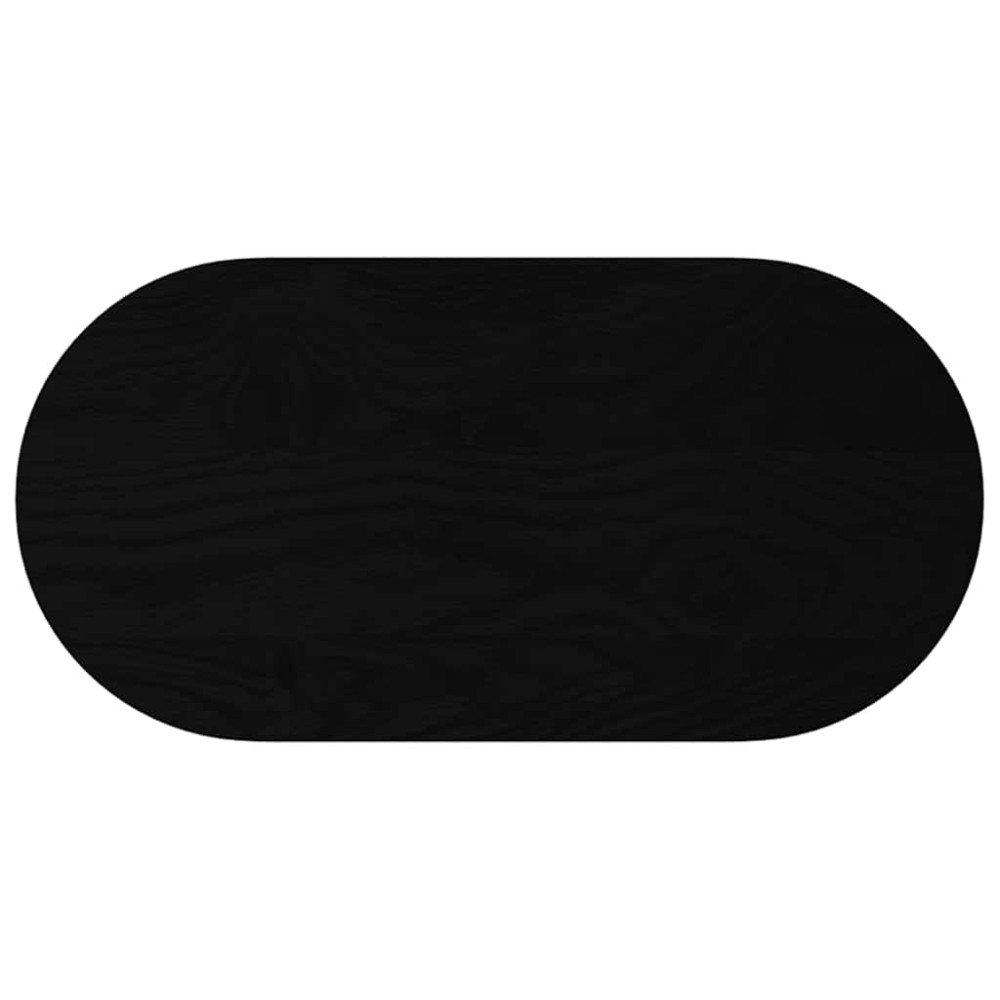 vidaXL Blat de masă maro închis 80x40x4 cm lemn masiv de stejar oval
