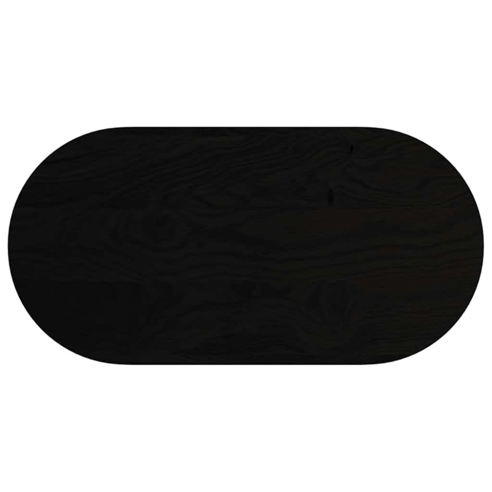 vidaXL Blat de masă maro închis 100x50x4 cm lemn masiv de stejar oval