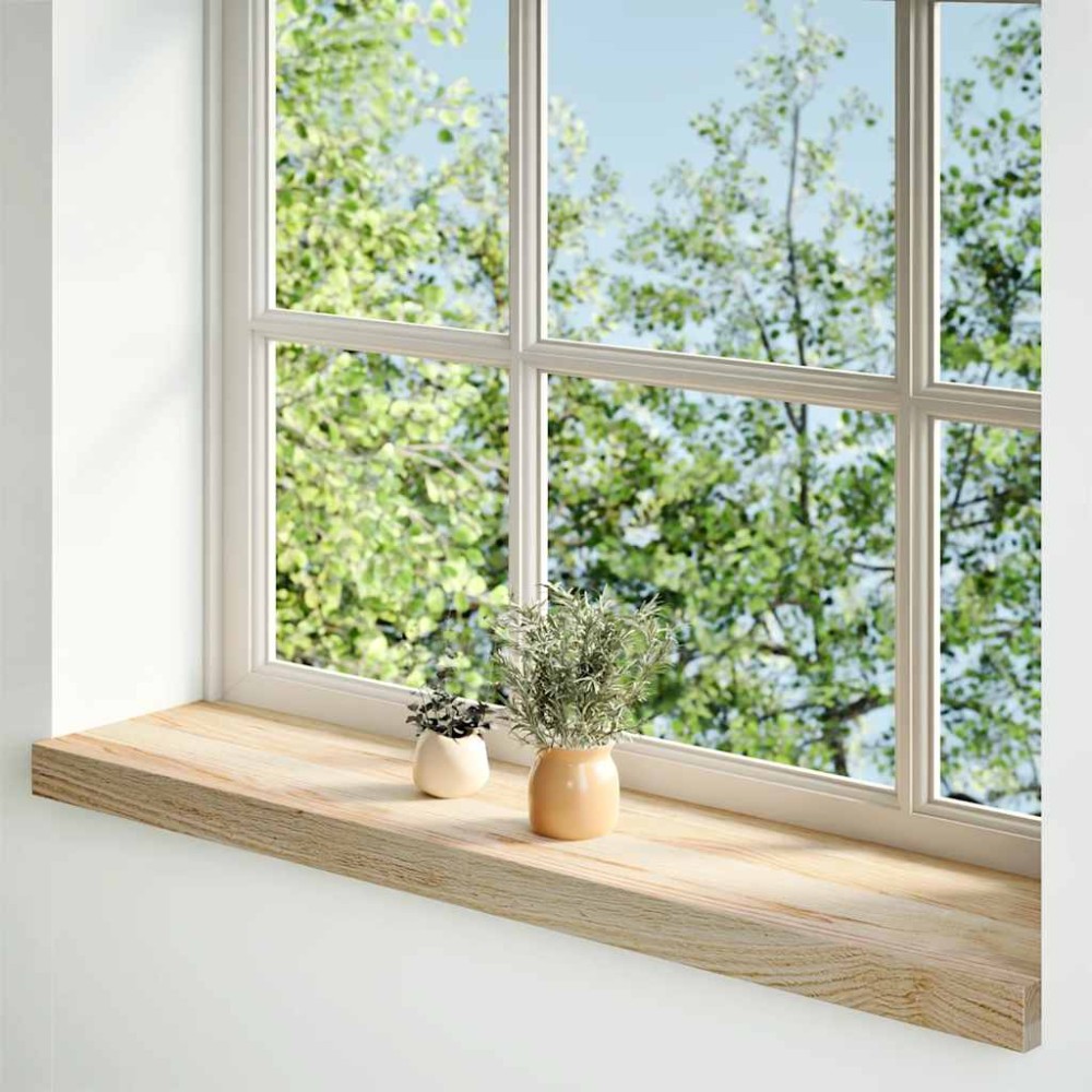 vidaXL Pervaz 2 buc lemn masiv de stejar netratat 90x20x2 cm