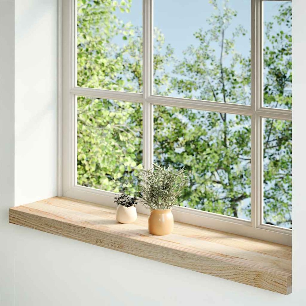 vidaXL Pervaz 2 buc lemn masiv de stejar netratat 100x20x2 cm