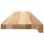 vidaXL Pervaz 2 buc lemn masiv de stejar netratat 100x20x2 cm