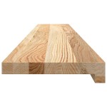 vidaXL Pervaz 2 buc lemn masiv de stejar netratat 120x20x2 cm
