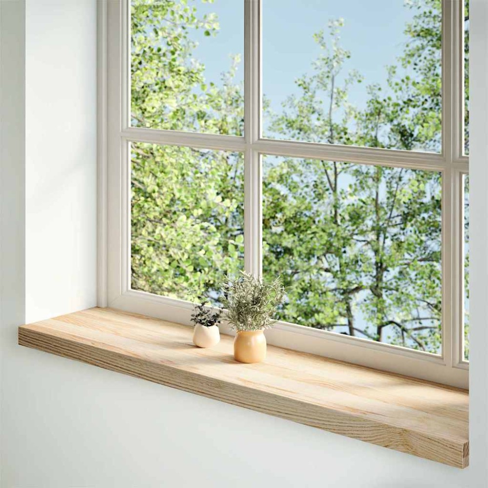 vidaXL Pervaz 2 buc lemn masiv de stejar netratat 100x25x2 cm