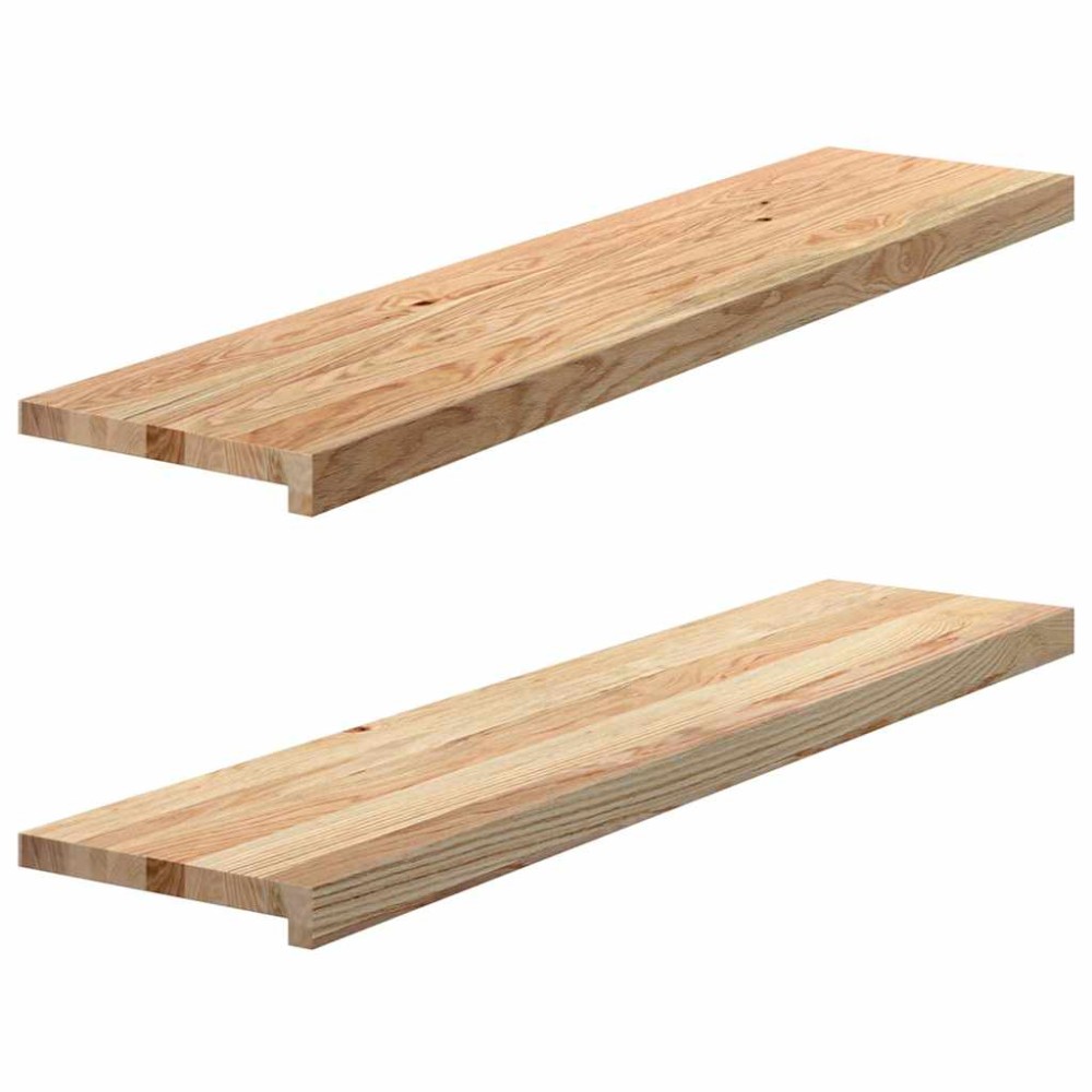 vidaXL Pervaz 2 buc lemn masiv de stejar netratat 110x25x2 cm