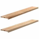 vidaXL Pervaz 2 buc lemn masiv de stejar netratat 160x25x2 cm vidaXL Pervaz 2 buc lemn masiv de stejar netratat 160x25x2 cm