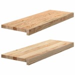 vidaXL Pervaz 2 buc lemn masiv de stejar netratat 70x30x2 cm vidaXL Pervaz 2 buc lemn masiv de stejar netratat 70x30x2 cm