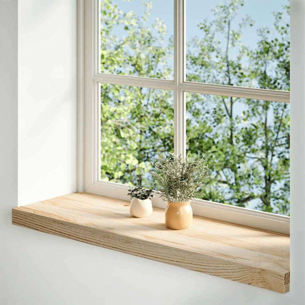 vidaXL Pervaz 2 buc lemn masiv de stejar netratat 80x30x2 cm