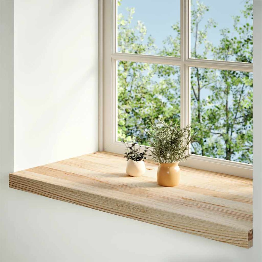 vidaXL Pervaz 2 buc lemn masiv de stejar netratat 80x40x2 cm