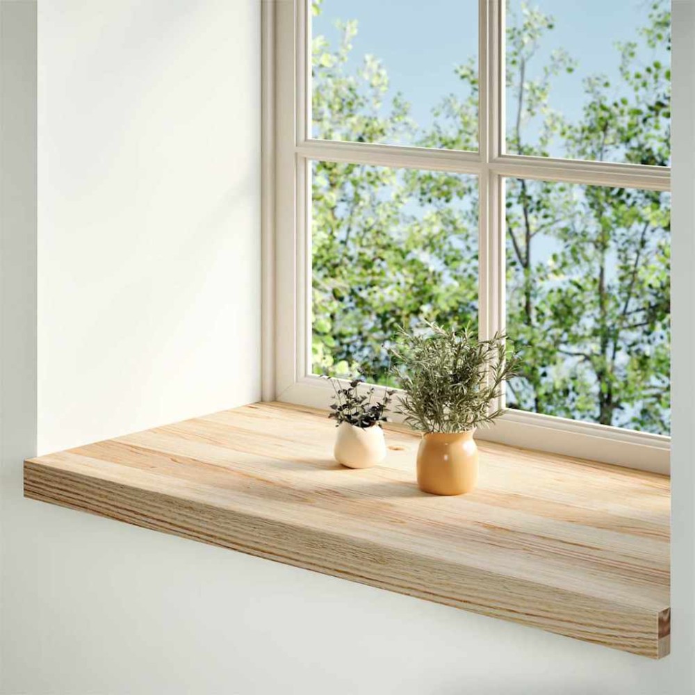 vidaXL Pervaz 2 buc lemn masiv de stejar netratat 90x40x2 cm