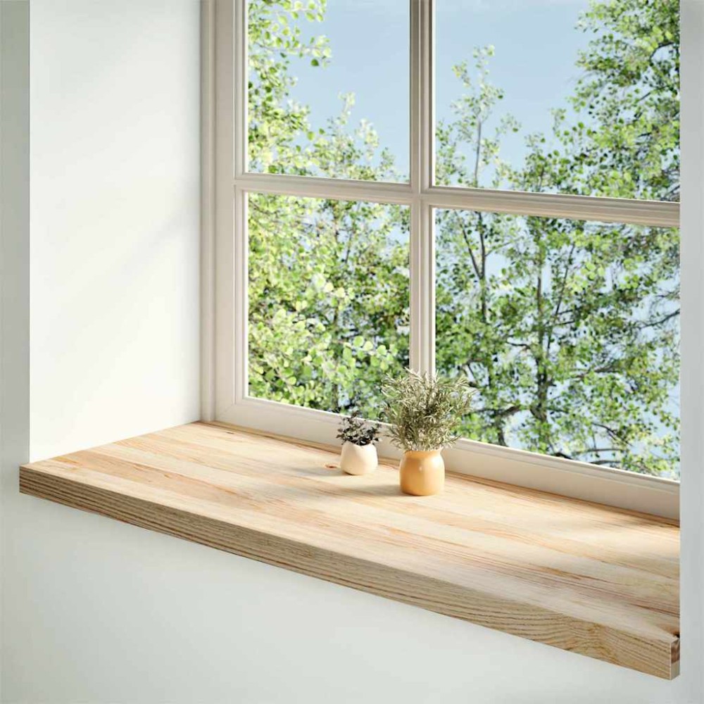 vidaXL Pervaz 2 buc lemn masiv de stejar netratat 100x40x2 cm
