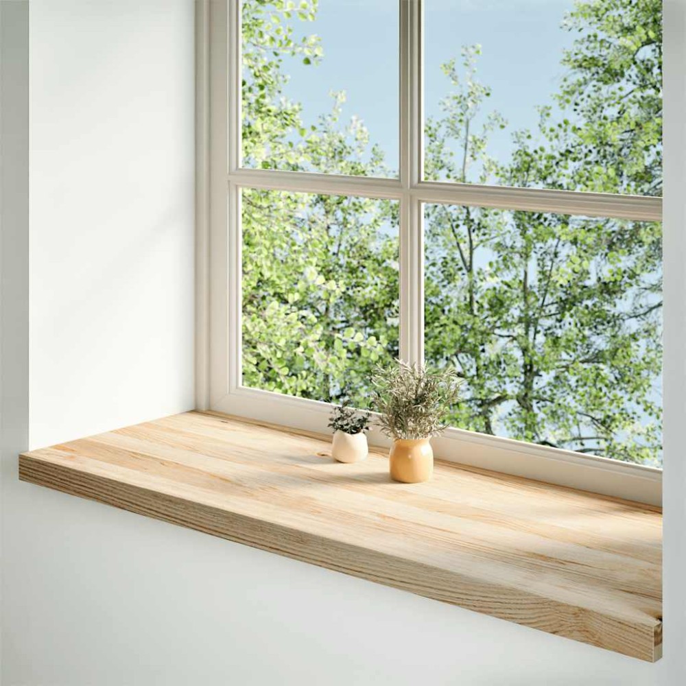 vidaXL Pervaz 2 buc lemn masiv de stejar netratat 110x40x2 cm