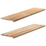 vidaXL Pervaz 2 buc lemn masiv de stejar netratat 160x40x2 cm vidaXL Pervaz 2 buc lemn masiv de stejar netratat 160x40x2 cm