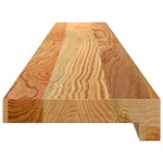 vidaXL Pervaz 2 buc lemn masiv de maro deschis 120x15x2 cm