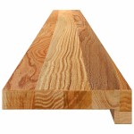 vidaXL Pervaz 2 buc lemn masiv de maro deschis 160x15x2 cm