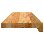 vidaXL Pervaz 2 buc lemn masiv de maro deschis 80x20x2 cm