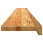vidaXL Pervaz 2 buc lemn masiv de maro deschis 140x20x2 cm
