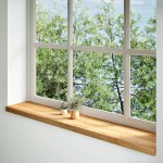 vidaXL Pervaz 2 buc lemn masiv de maro deschis 140x25x2 cm