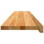 vidaXL Pervaz 2 buc lemn masiv de maro deschis 120x30x2 cm vidaXL Pervaz 2 buc lemn masiv de maro deschis 120x30x2 cm