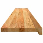 vidaXL Pervaz 2 buc lemn masiv de maro deschis 160x30x2 cm