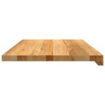 vidaXL Pervaz 2 buc lemn masiv de maro deschis 70x40x2 cm
