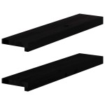 vidaXL Pervaz 2 buc lemn masiv de Maro închis 70x15x2 cm vidaXL Pervaz 2 buc lemn masiv de Maro închis 70x15x2 cm