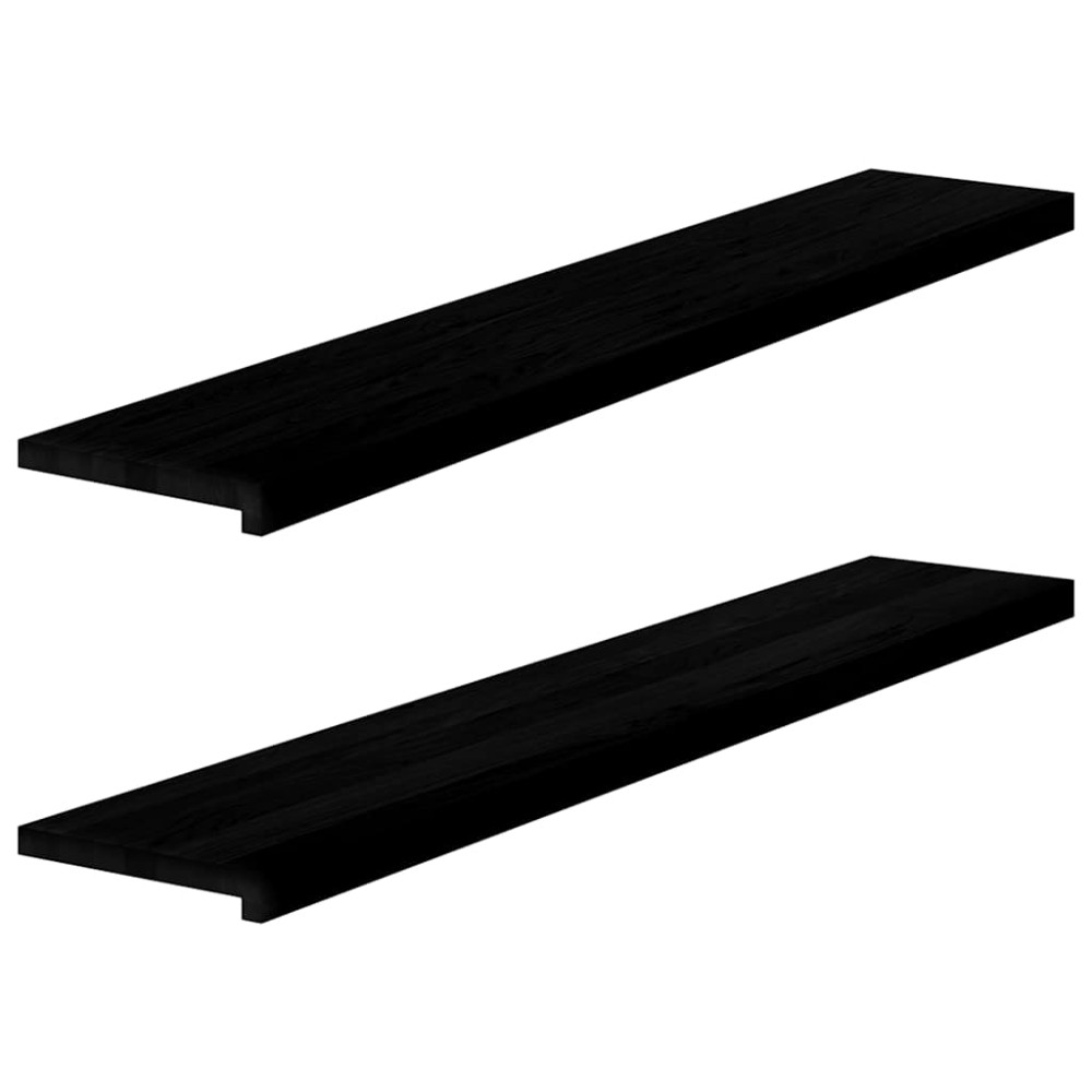 vidaXL Glafuri 2 buc maro închis 140x25x2 cm lemn masiv de stejar