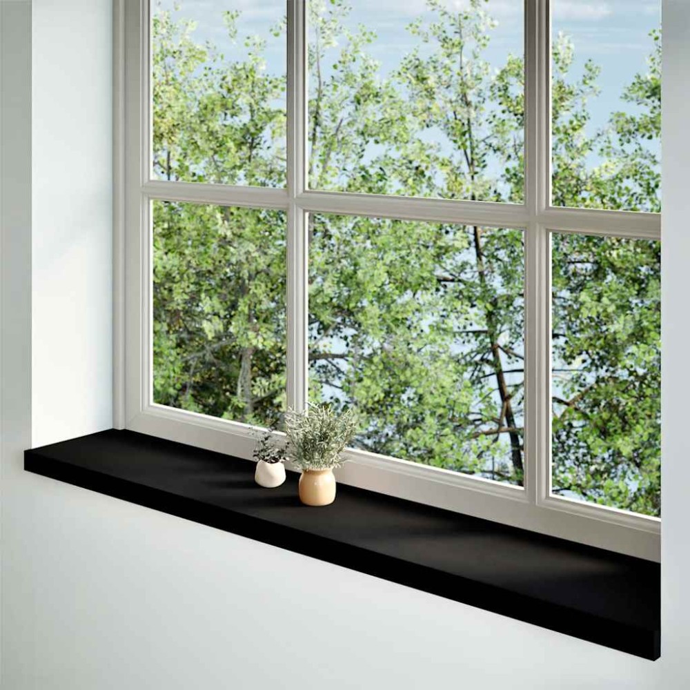 vidaXL Glafuri 2 buc maro închis 140x30x2 cm lemn masiv de stejar