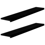 vidaXL Glafuri 2 buc maro închis 140x30x2 cm lemn masiv de stejar vidaXL Glafuri 2 buc maro închis 140x30x2 cm lemn masiv de stejar