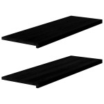 vidaXL Glafuri 2 buc maro închis 120x40x2 cm lemn masiv de stejar vidaXL Glafuri 2 buc maro închis 120x40x2 cm lemn masiv de stejar