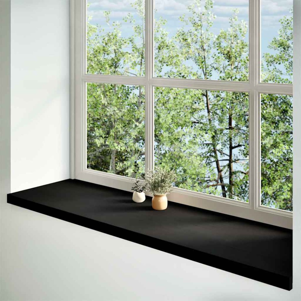 vidaXL Glafuri 2 buc maro închis 140x40x2 cm lemn masiv de stejar