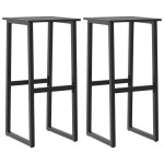 vidaXL Scaune bar, 2 buc. negru 38x38x80 cm oțel vopsit electrostatic vidaXL Scaune bar, 2 buc. negru 38x38x80 cm oțel vopsit electrostatic