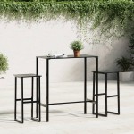 vidaXL Scaune bar, 2 buc. negru 38x38x80 cm oțel vopsit electrostatic vidaXL Scaune bar, 2 buc. negru 38x38x80 cm oțel vopsit electrostatic
