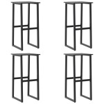 vidaXL Scaune bar 4 buc. negru 38x38x80 cm oțel vopsit electrostatic vidaXL Scaune bar 4 buc. negru 38x38x80 cm oțel vopsit electrostatic