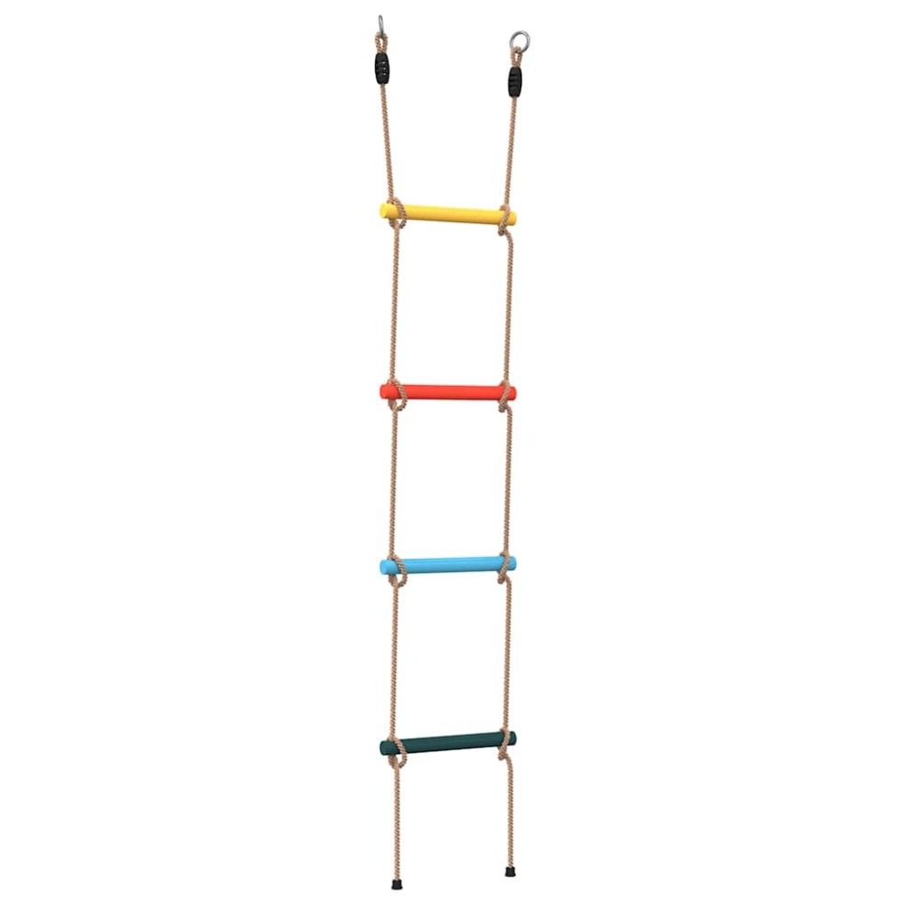vidaXL Scară din funie pentru copii cu 4 trepte, multicolor
