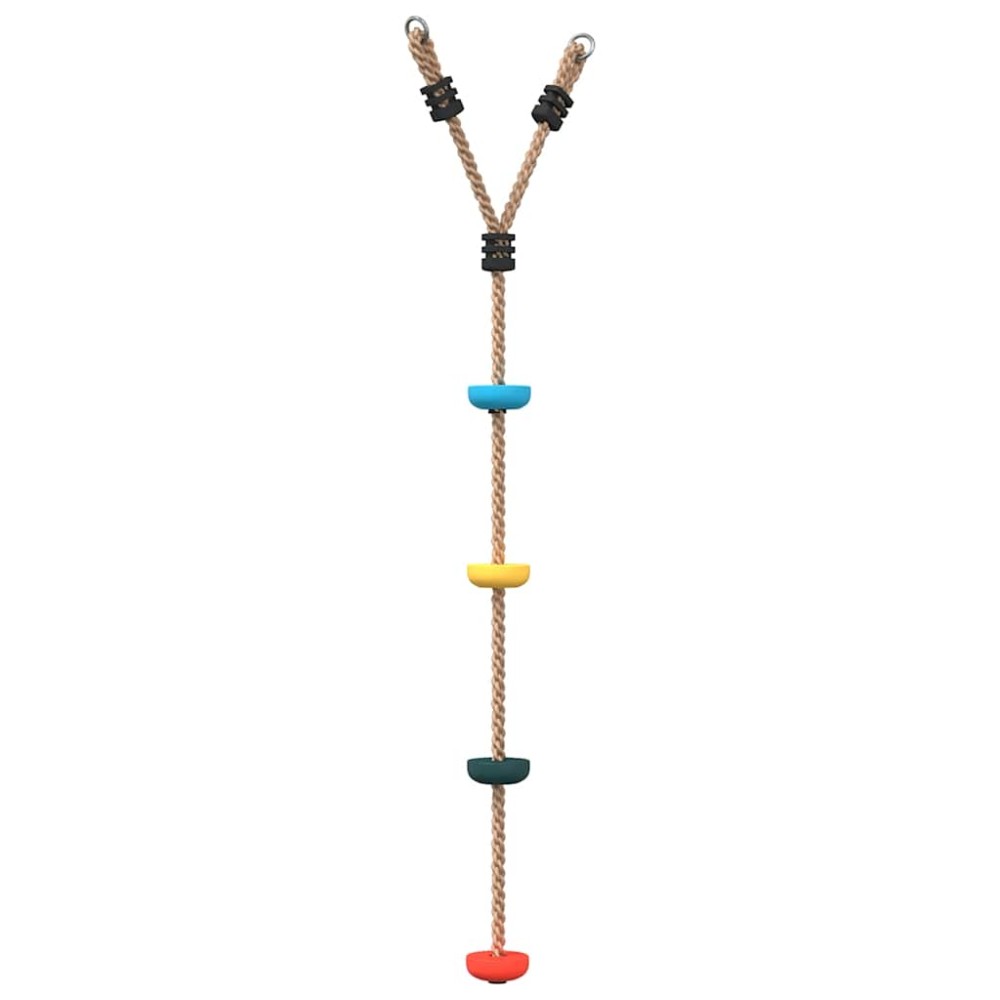 vidaXL Leagăn cu funie și disc pentru copii, cu 4 trepte, multicolor