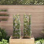 vidaXL Suport pentru roșii, 2 buc., 116 cm, oțel și PP