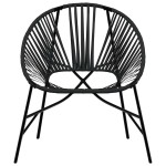 vidaXL Scaun ouă de grădină Negru Poly Rattan vidaXL Scaun ouă de grădină Negru Poly Rattan