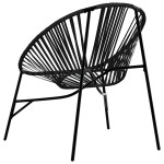 vidaXL Scaun ouă de grădină Negru Poly Rattan vidaXL Scaun ouă de grădină Negru Poly Rattan