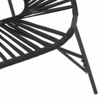 vidaXL Scaun ouă de grădină Negru Poly Rattan vidaXL Scaun ouă de grădină Negru Poly Rattan