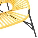 vidaXL Scaun ouă de grădină din poli ratan negru și galben vidaXL Scaun ouă de grădină din poli ratan negru și galben