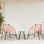 vidaXL Scaun Ou de grădină Negru și Portocaliu Poly Rattan vidaXL Scaun Ou de grădină Negru și Portocaliu Poly Rattan